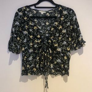 American Eagle Ruched V-neck